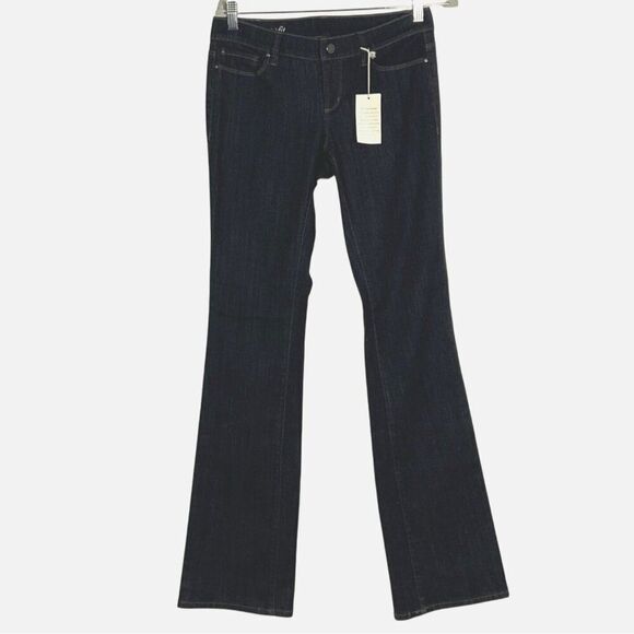 NWT Ann Taylor Modern Fit Bootleg Jeans Size 4 Dark Wash Cotton & Rayon - Picture 1 of 11